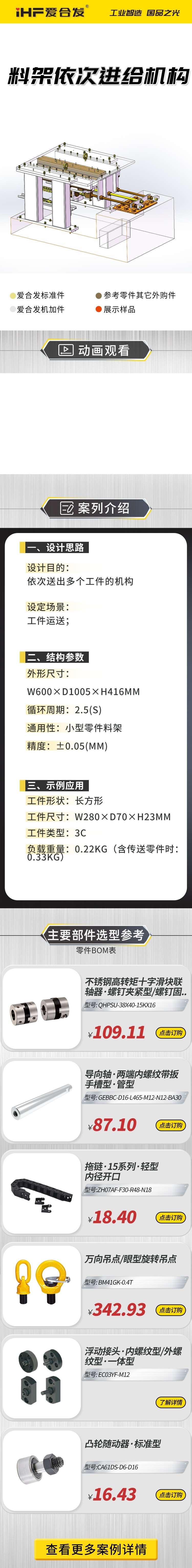 愛合發(fā)案例剖析：料雜架依次進給機構(gòu)！